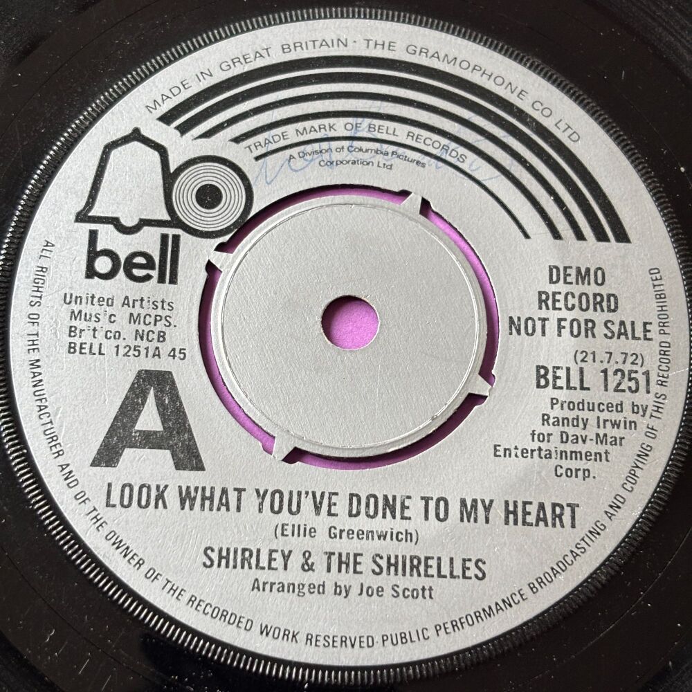Shirley & The Shirelles-Look what you've done to my heart-UK Bell E