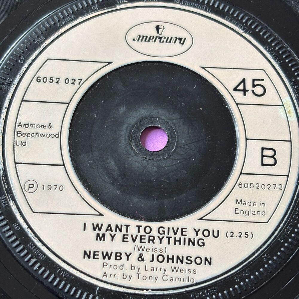 Newby & Johnson-I want to give you my everything-UK Mercury E+