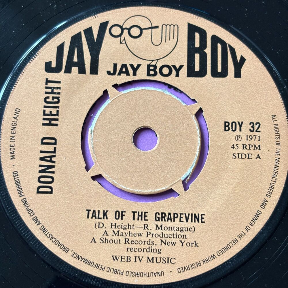 Donald Height-Talk of the grapevine-UK Jay Boy E+