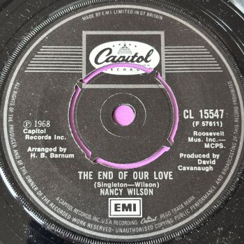 Nancy Wilson-The end of our love-UK Capitol M-