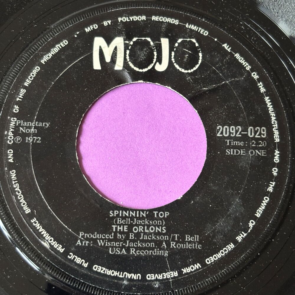 Orlons-Spinnin' top-UK Mojo E+