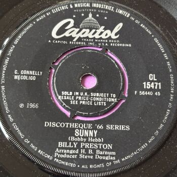 Billy Preston-Sunny-UK Capitol E+