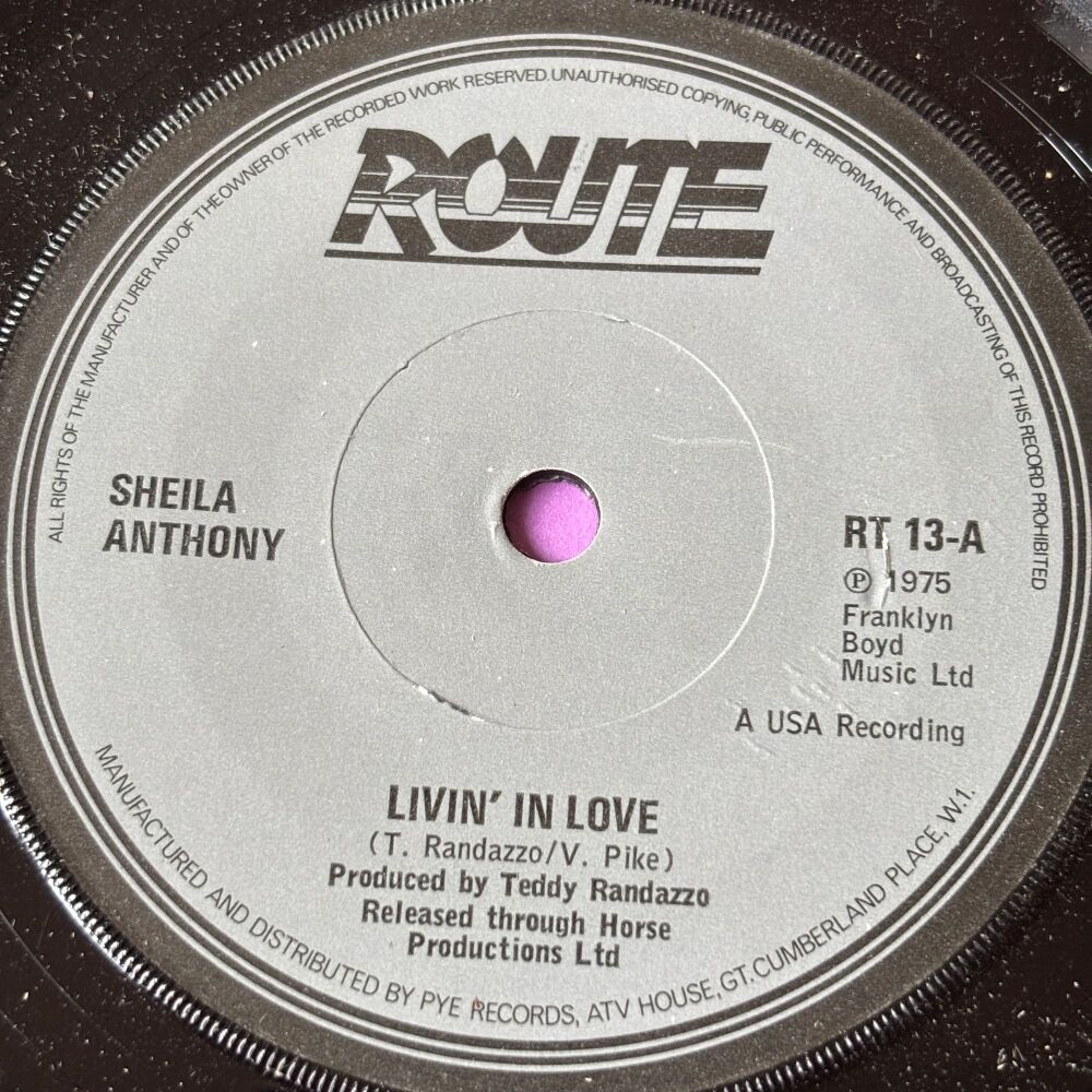 Sheila Anthony-Livin' in love-UK Route E+