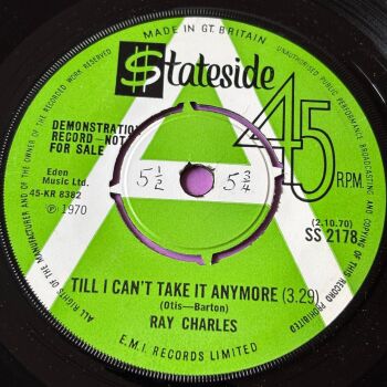 Ray Charles-Till I can't take it anymore-UK Stateside Demo wol E+