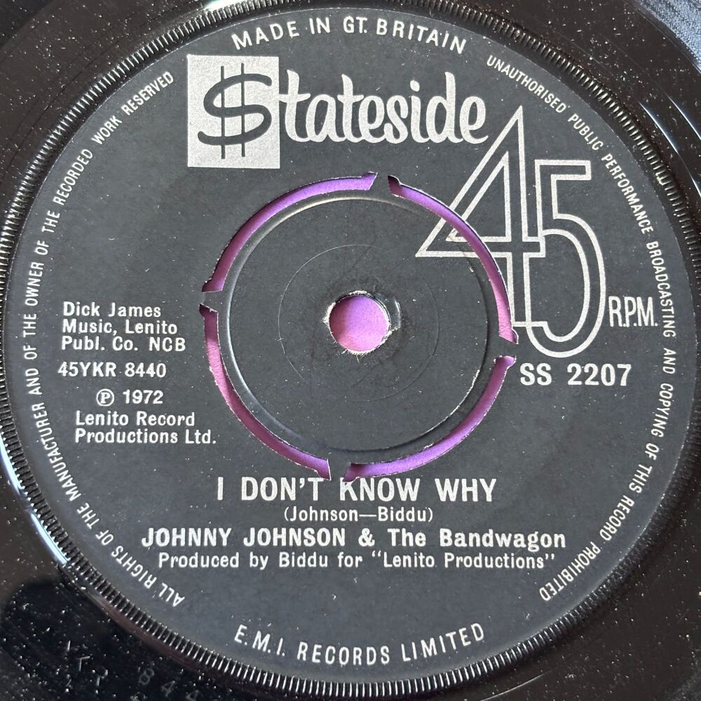 Johnny Johnson-I don't know why-UK Stateside E+