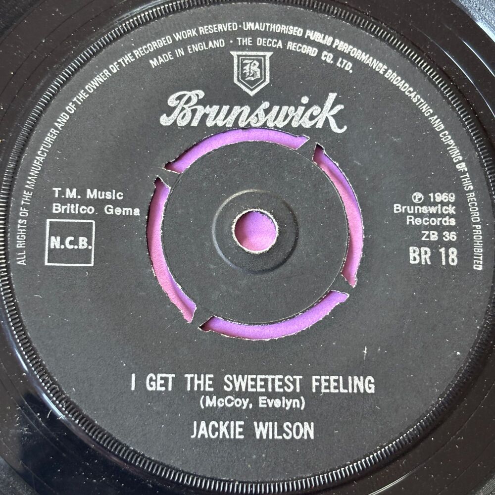 Jackie Wilson-I get the sweetest feeling-UK Brunswick E+