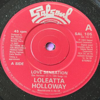 Loleatta Holloway-Love sensation/ Hit and run-UK Salsoul E+