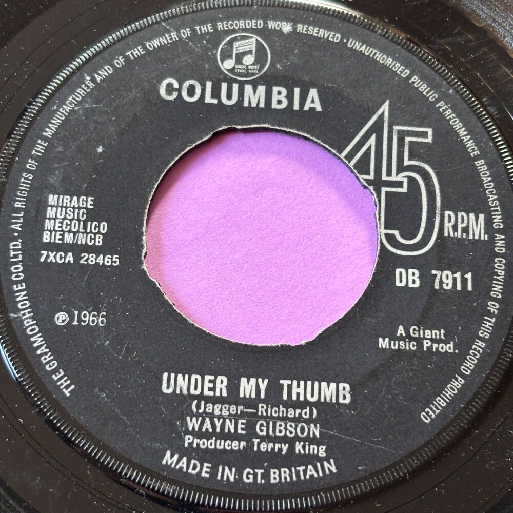 Wayne Gibson-Under my thumb-UK Columbia noc vg