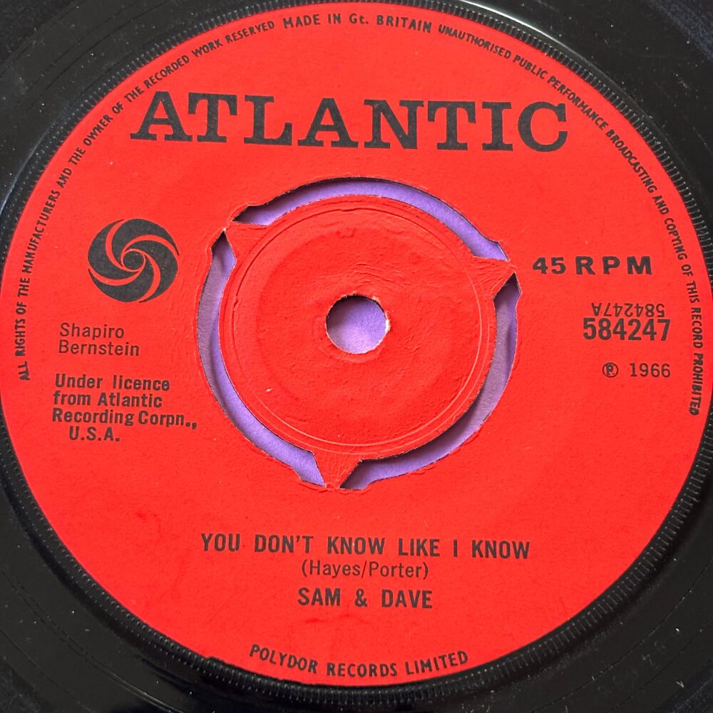 Sam & Dave-You don't know like I know-UK Atlantic E+