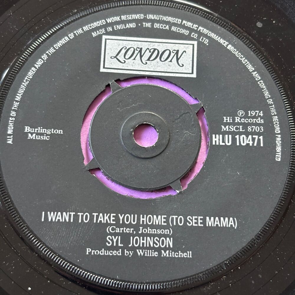 Syl Johnson-I want to take you home-UK London M-