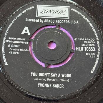 Yvonne Baker-You didn't say a word-UK London M-