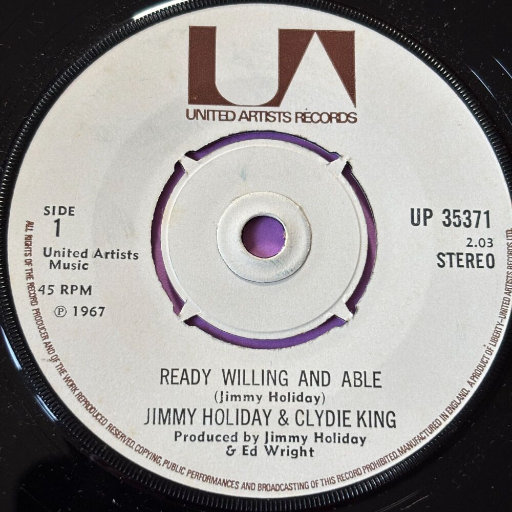 Jimmy Holiday & Clydie King-Ready willing and able-UA E+