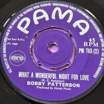 Bobby Patterson-What a wonderful night for love-UK Pama vg+