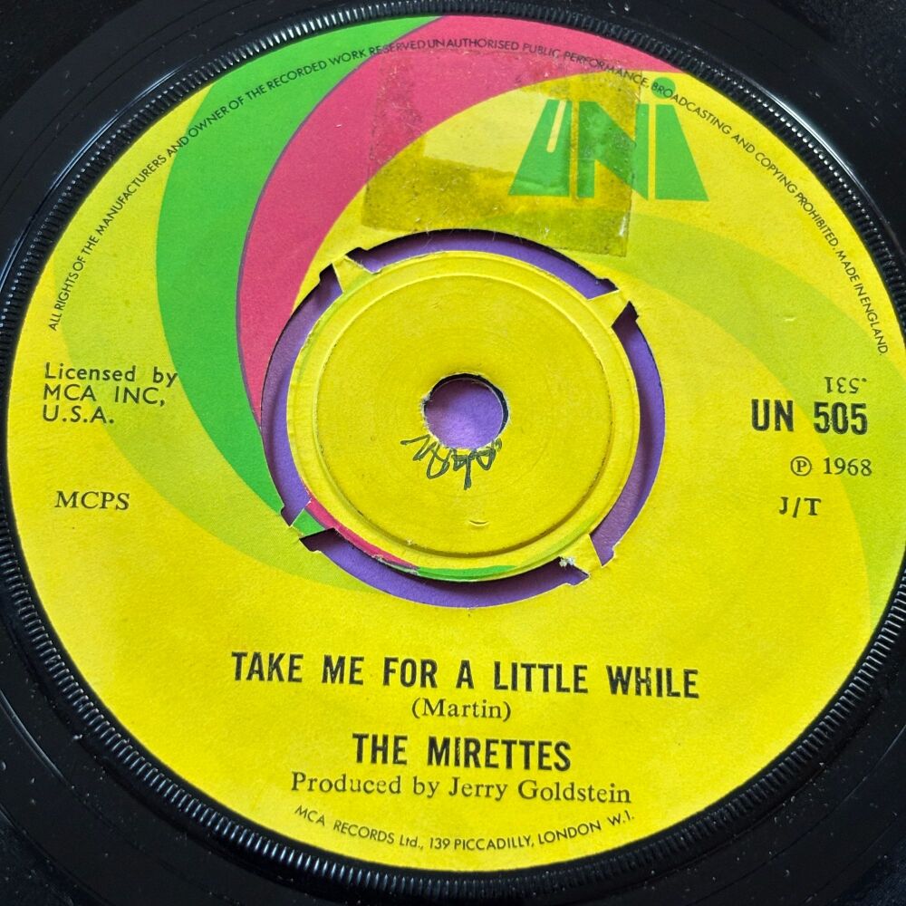 Mirettes-Take me for a little while-UK Uni wol E+