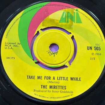 Mirettes-Take me for a little while-UK Uni wol E+