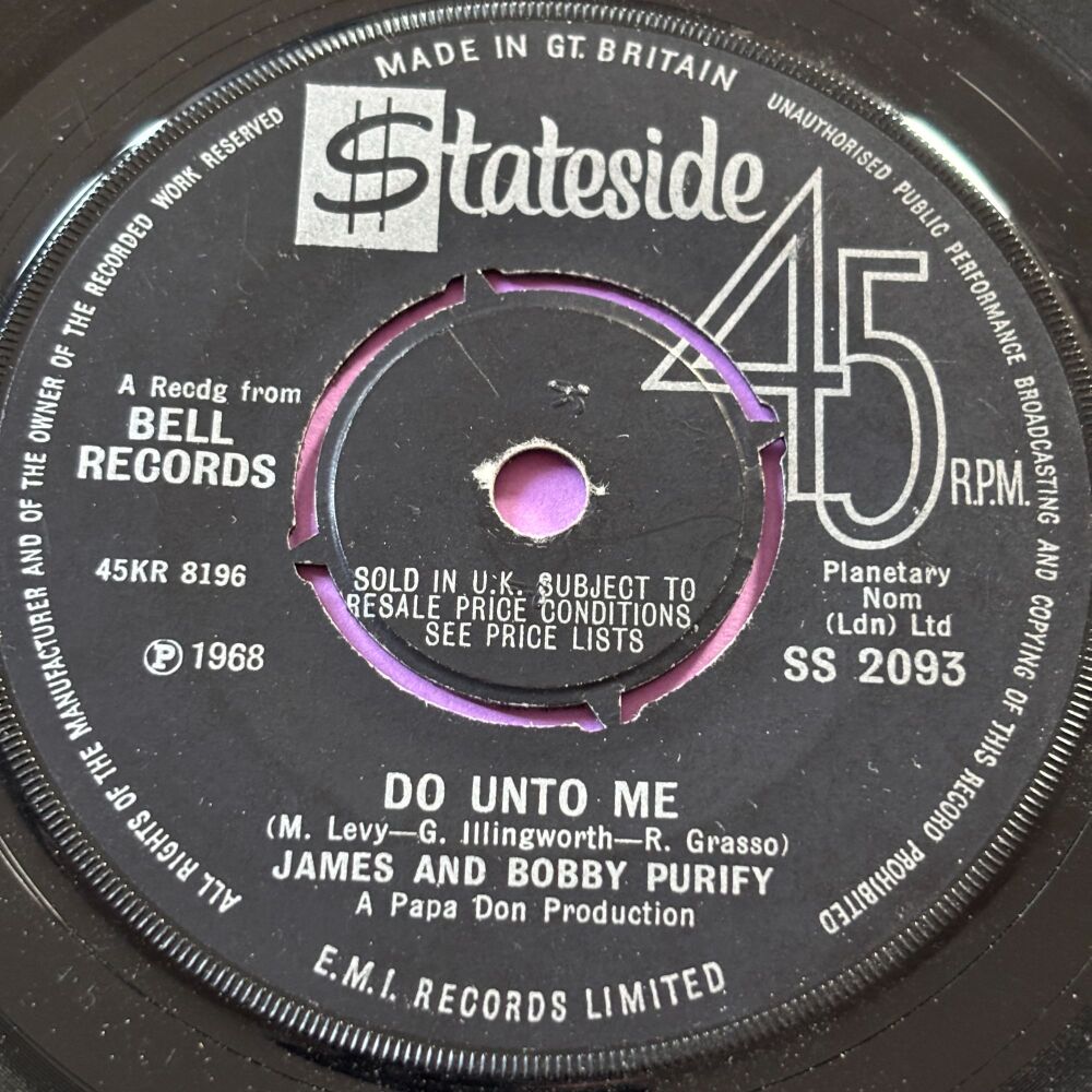 James and Bobby Purify-Do untu me-UK Stateside E+