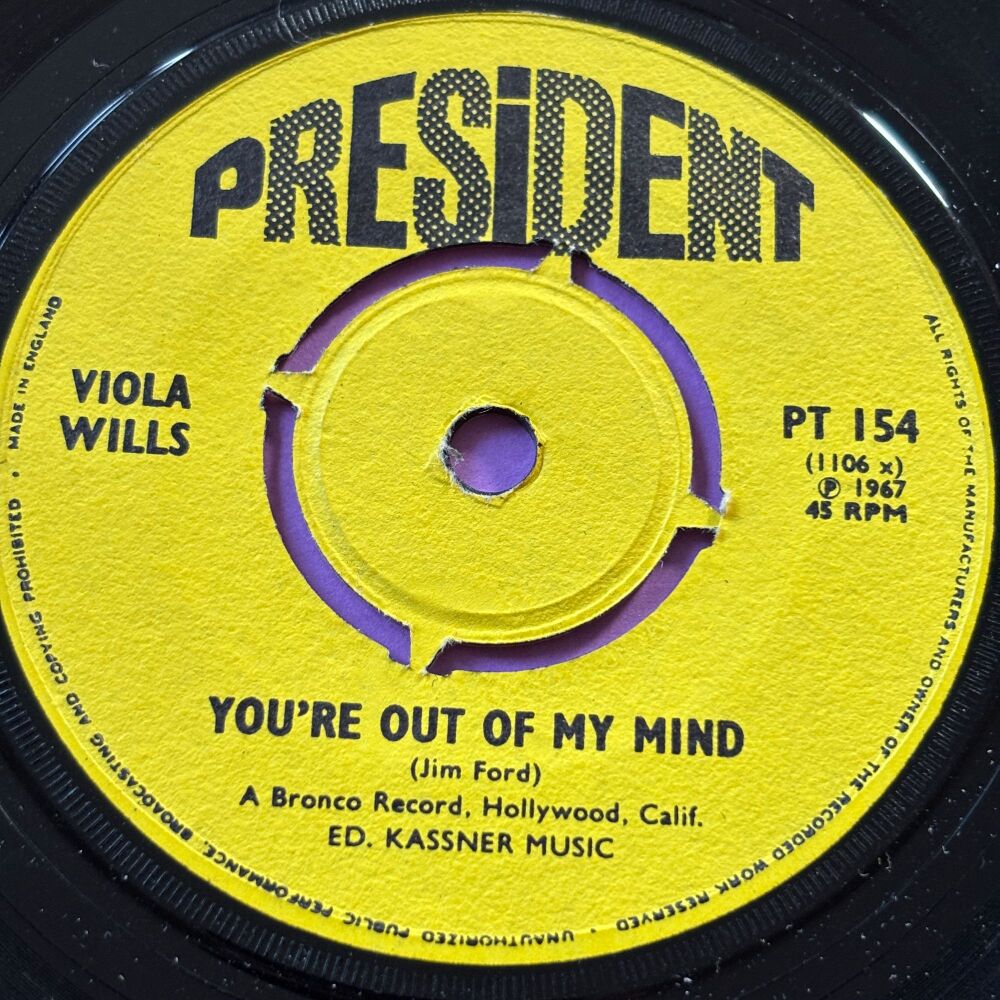 Viola Wills-You're out of my mind/ Any time-UK President E+