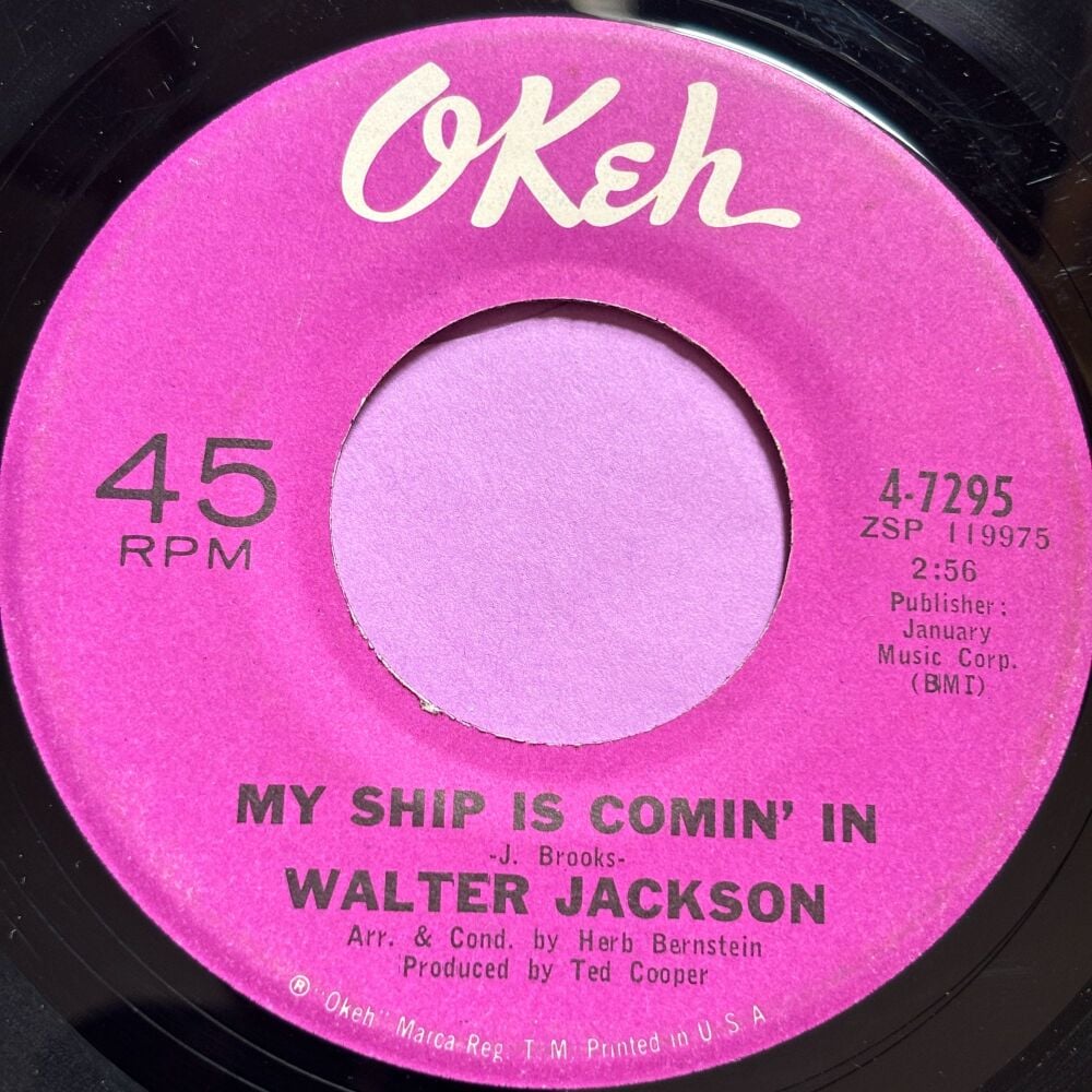 Walter Jackson-My ship is coming in-Okeh E