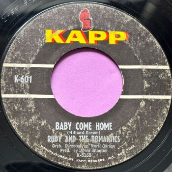 Ruby and Romantics-Baby come home-Kapp vg+
