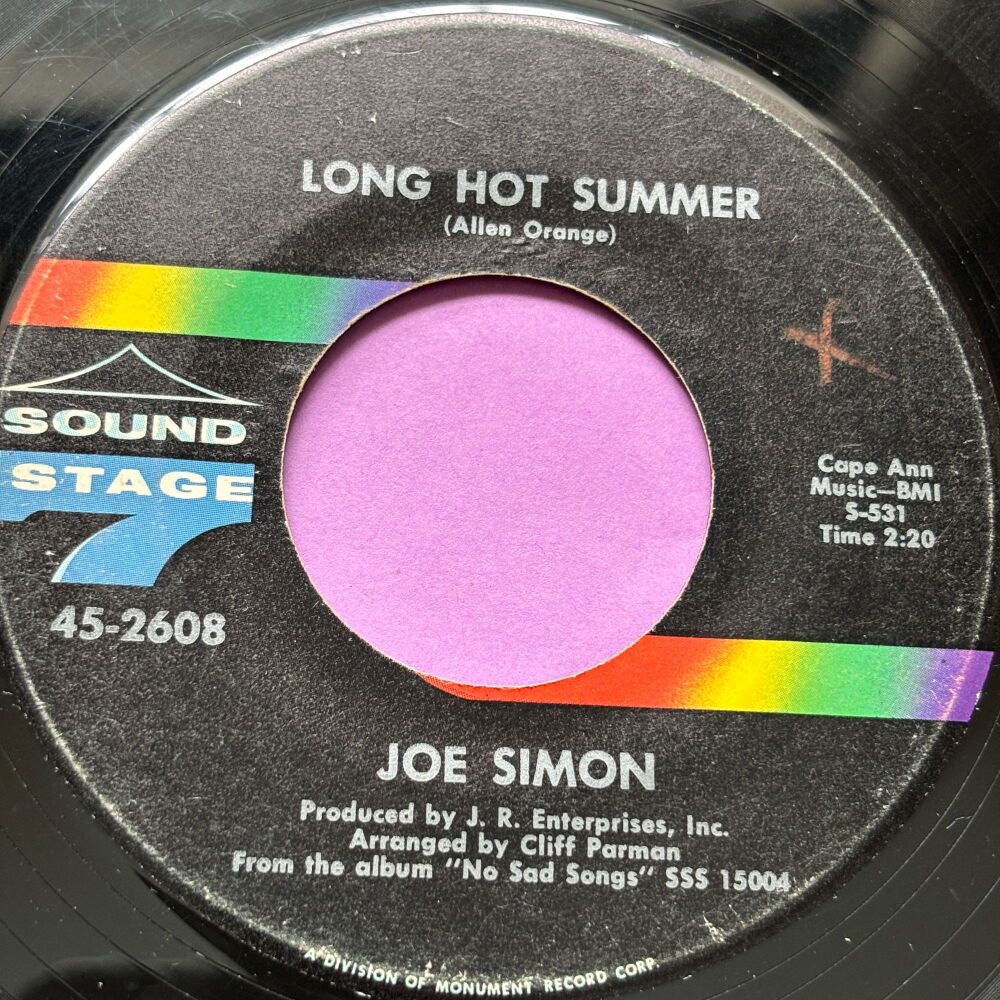 Joe Simon-Long hot summer-Sound Stage 7 vg+