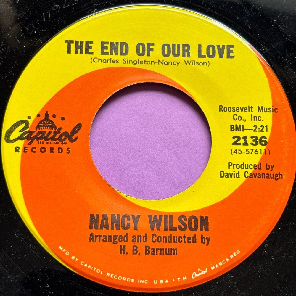 Nancy Wilson-The end of our love-Capitol E+