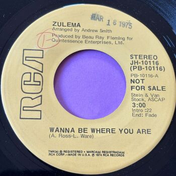 Zulema-Wanne be where you are-RCA Demo E+