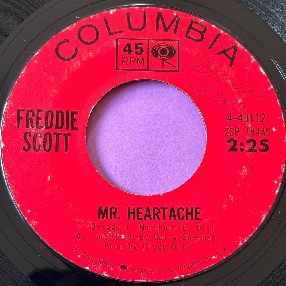 Freddie Scott-Mr Heartache-Columbia wol vg+