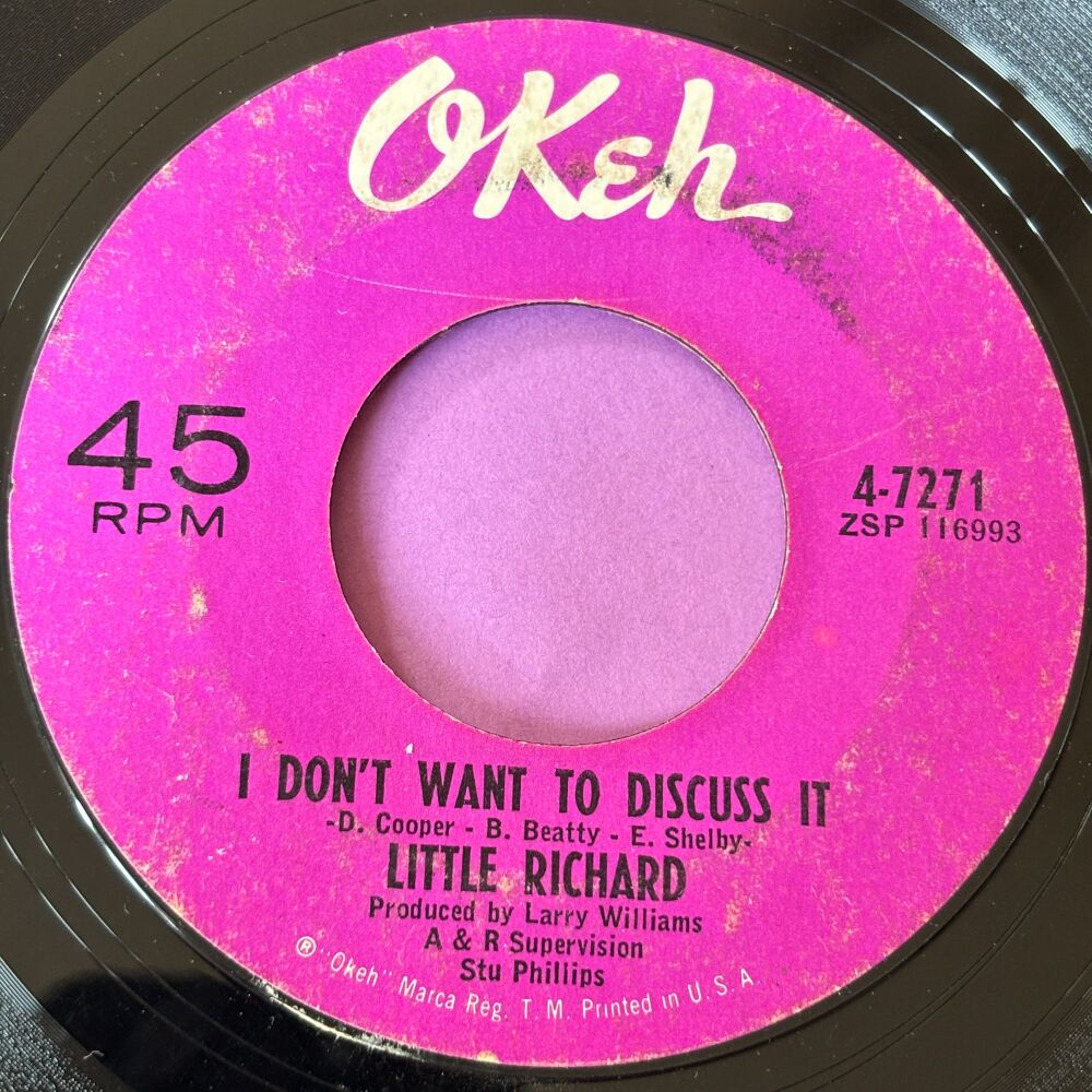 Little Richard-I don't want to discuss it-Okeh vg+