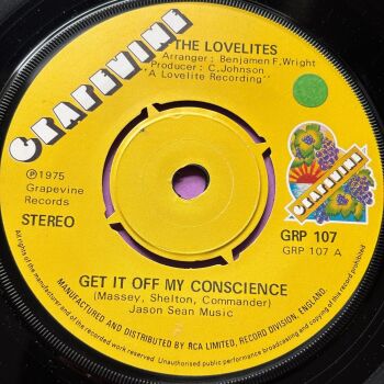 Lovelites-Get it off my concience/What a day-UK Grapevine E+