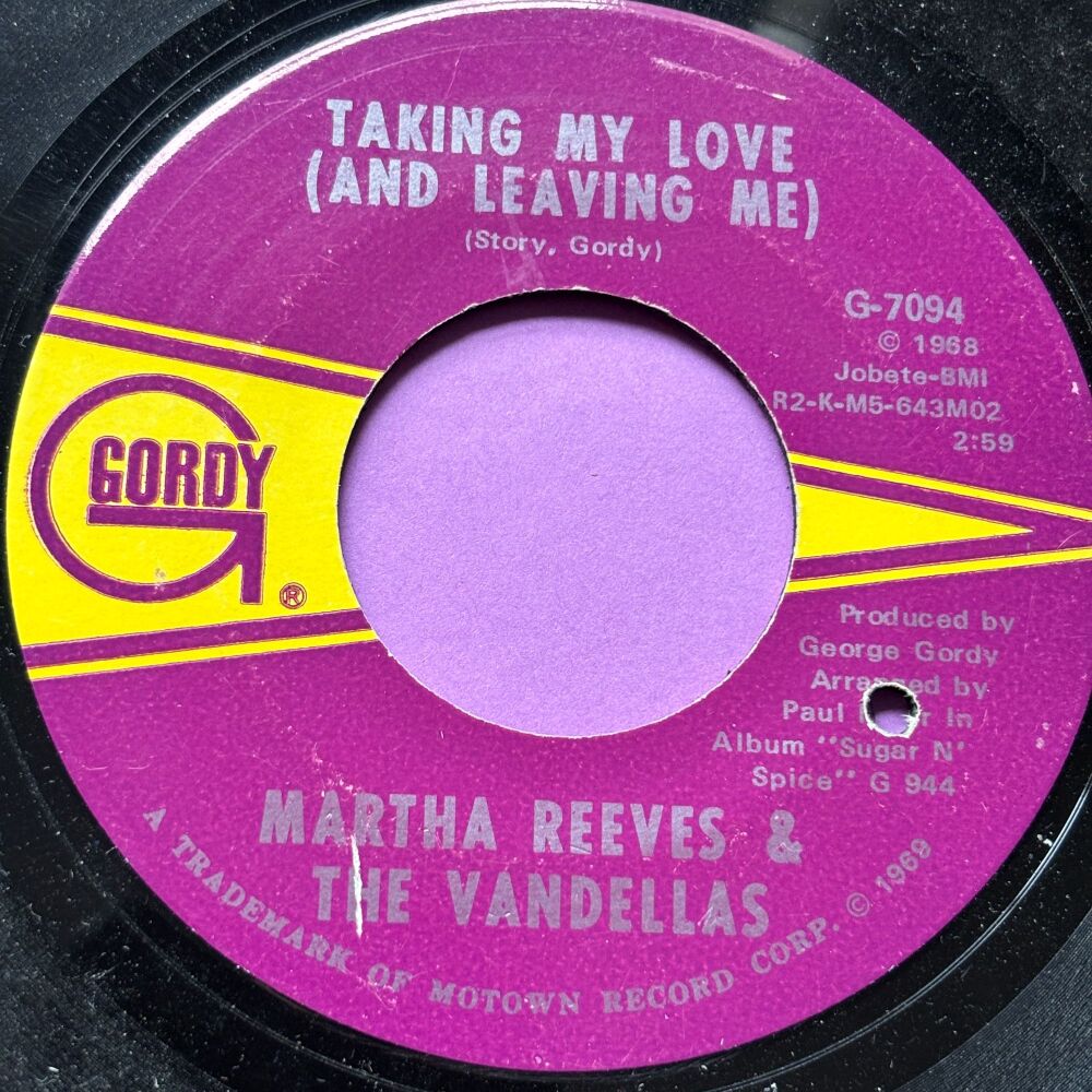Martha Reeves-Taking my love and leaving me/ Heartless-Gordy E+