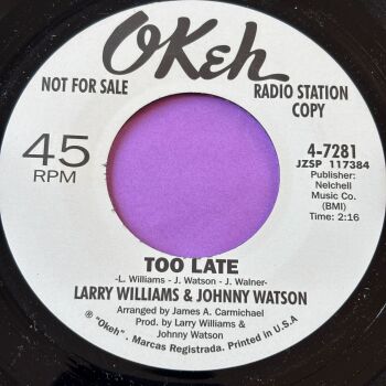 Larry Williams & Johnny Watson-Too late-Okeh R M-