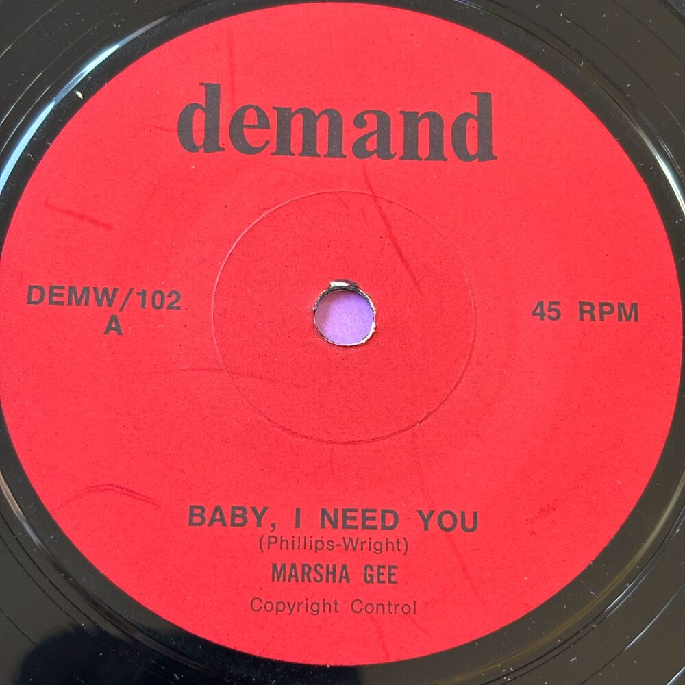 Marsha Gee-Baby I need you-Demand R E+