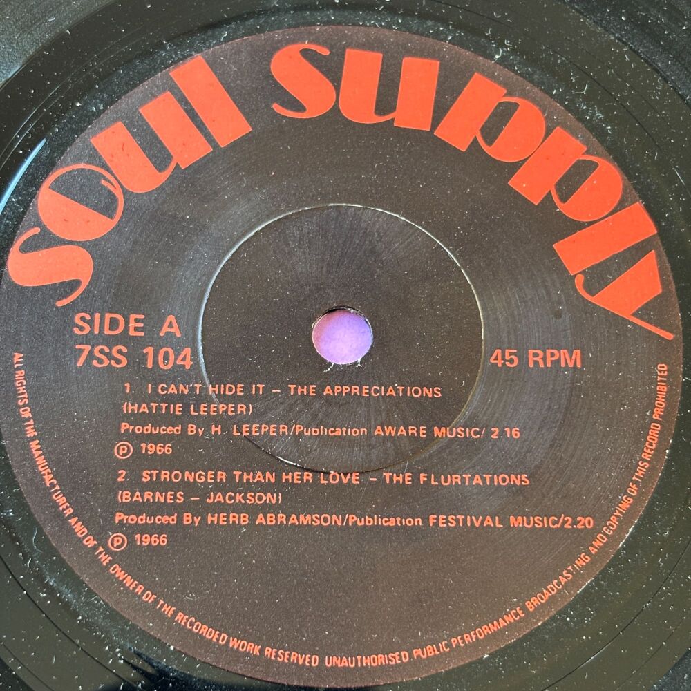 Appreciations-I can't hide it-Soul Supply EP M-