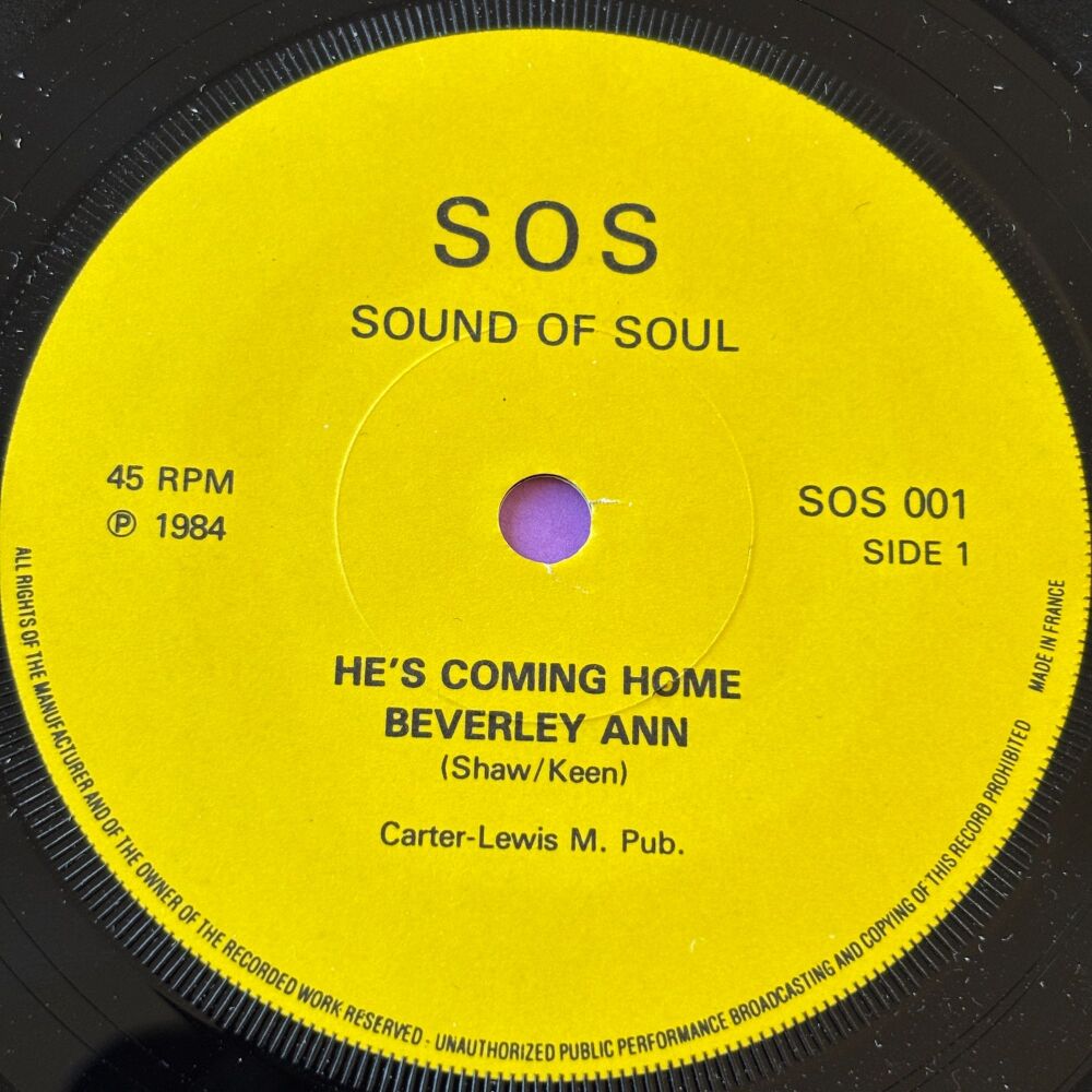 Beverley Ann-He's coming home-SOS R M-