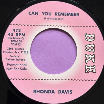 Rhonda Davis-Can you remember-Duke R E+