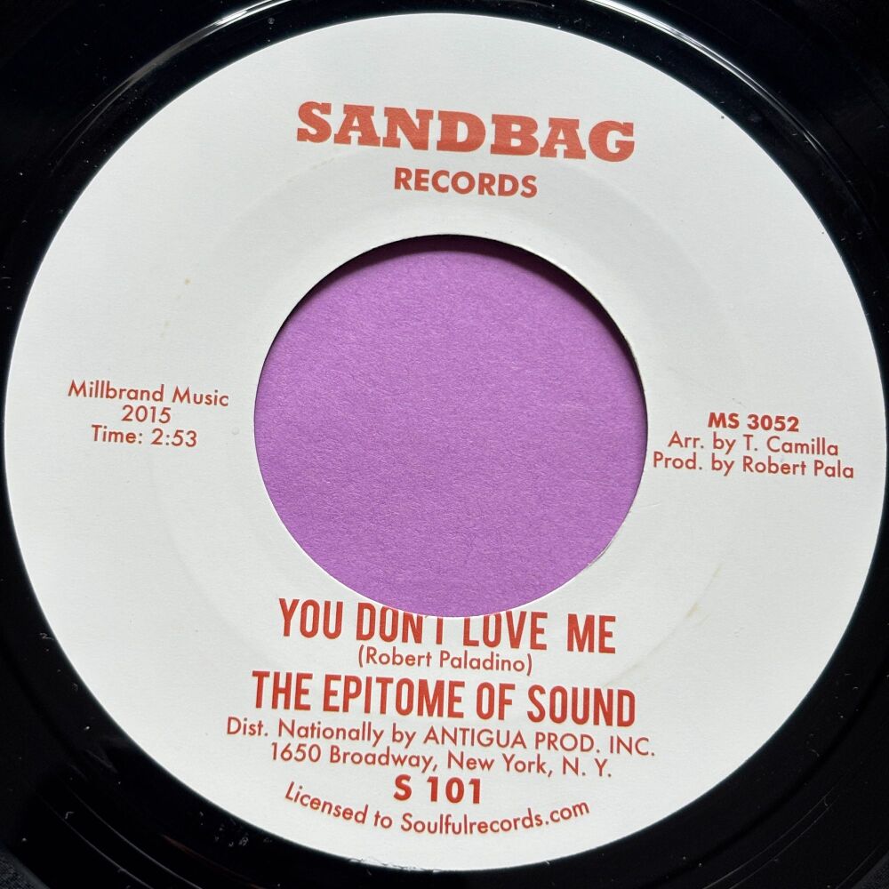Epitome of Sound-You don't love me/ Where were you-Sandbag R E+