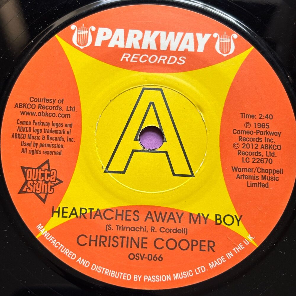 Christine Cooper-Heartaches away my boy-Outta Sight R E+