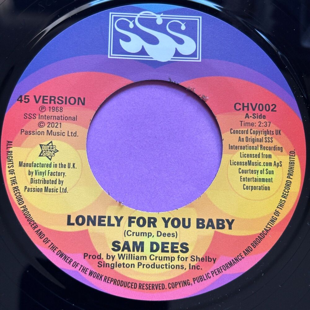 Sam Dees-Lonely for you baby-Outta Sight R E+