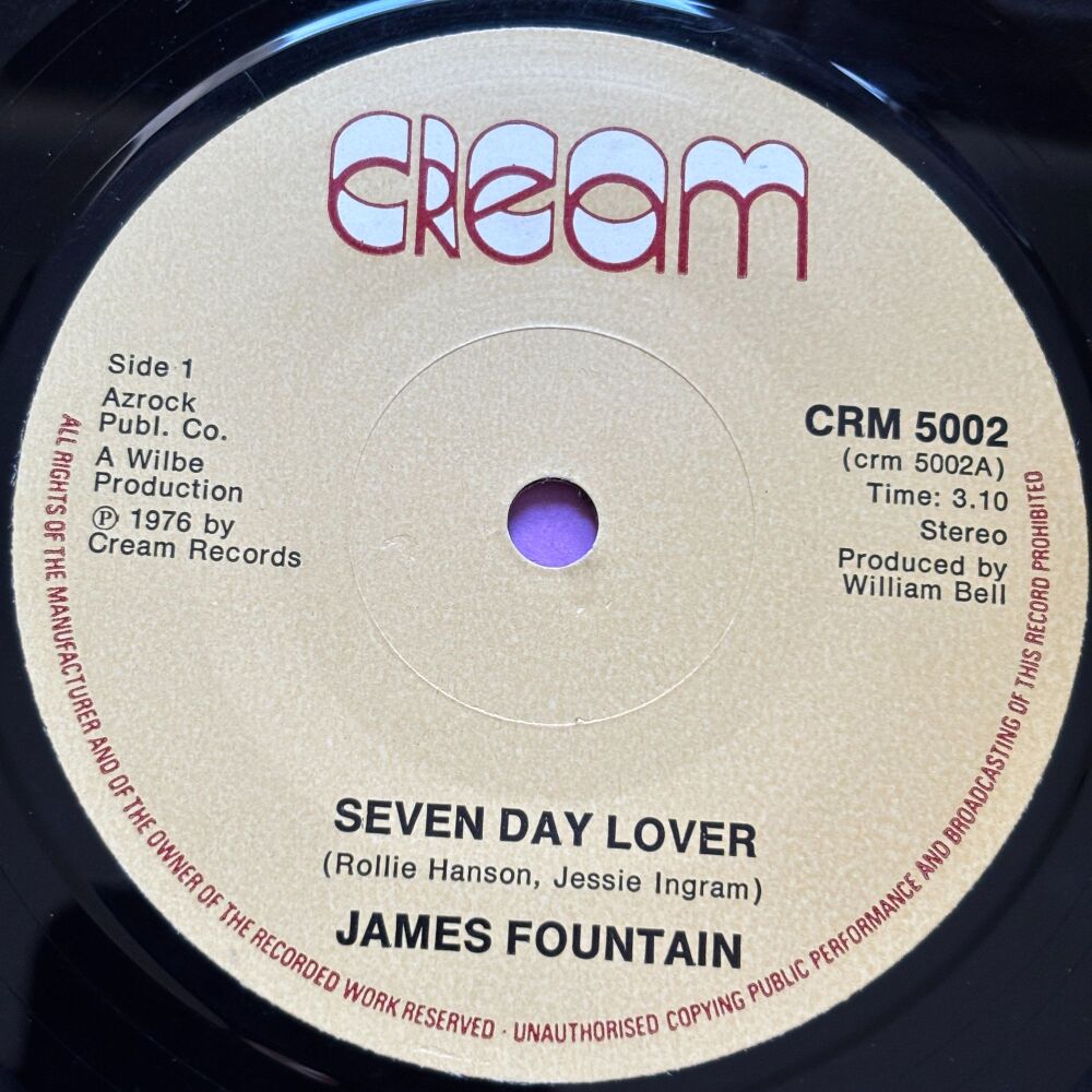 James Fountain-Seven day lover-UK Cream E+