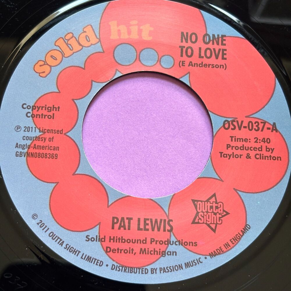 Pat Lewis-No one to love-Outta Sight R E+