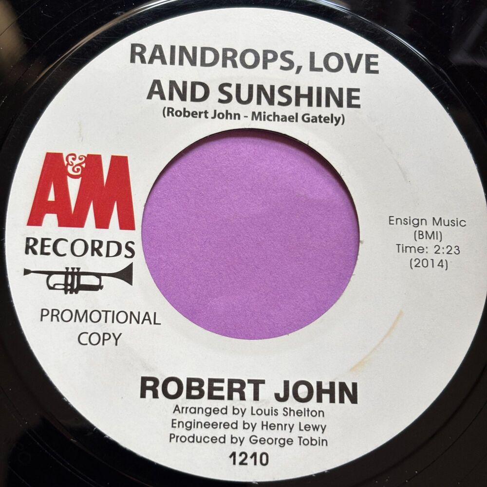 Robert John-Raindrops love and sunshine-A&M R E