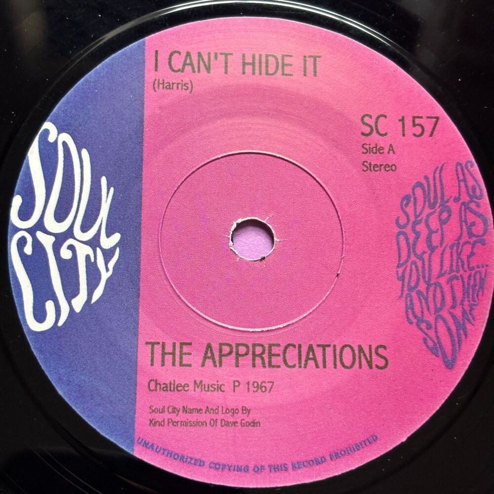 Appreciations-I can't hide it-Soul City M-