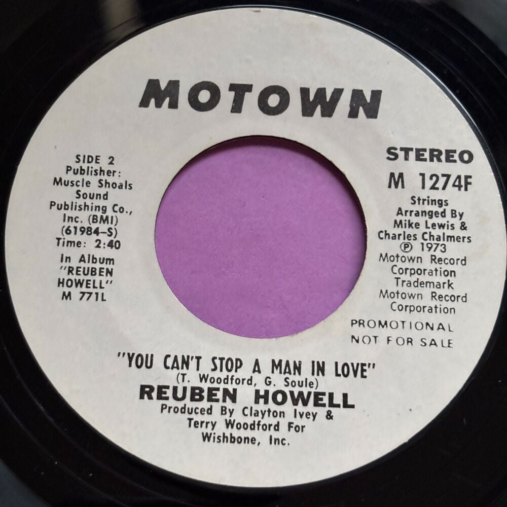 Reuben Howell-You can't stop a man in love-Motown WD E+