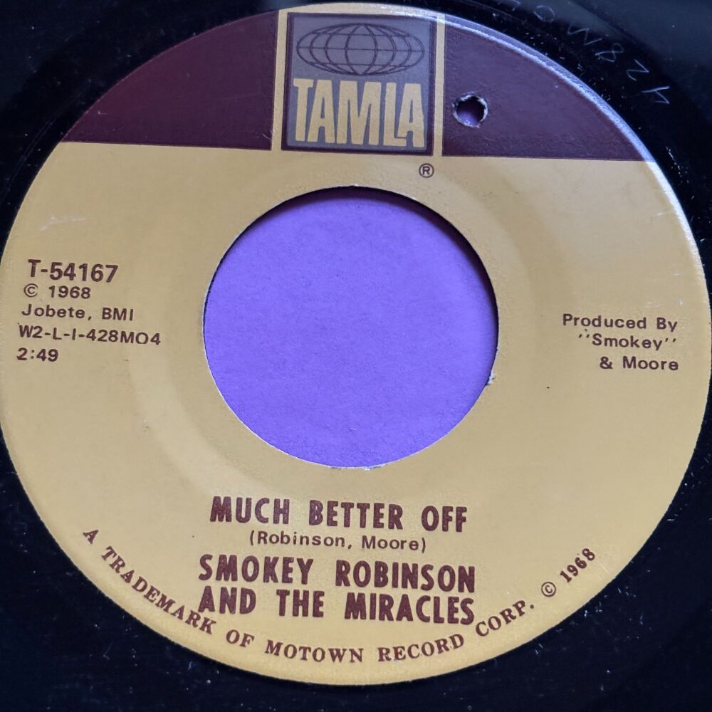 Miracles-Much better off/ Yester love-Tamla E+