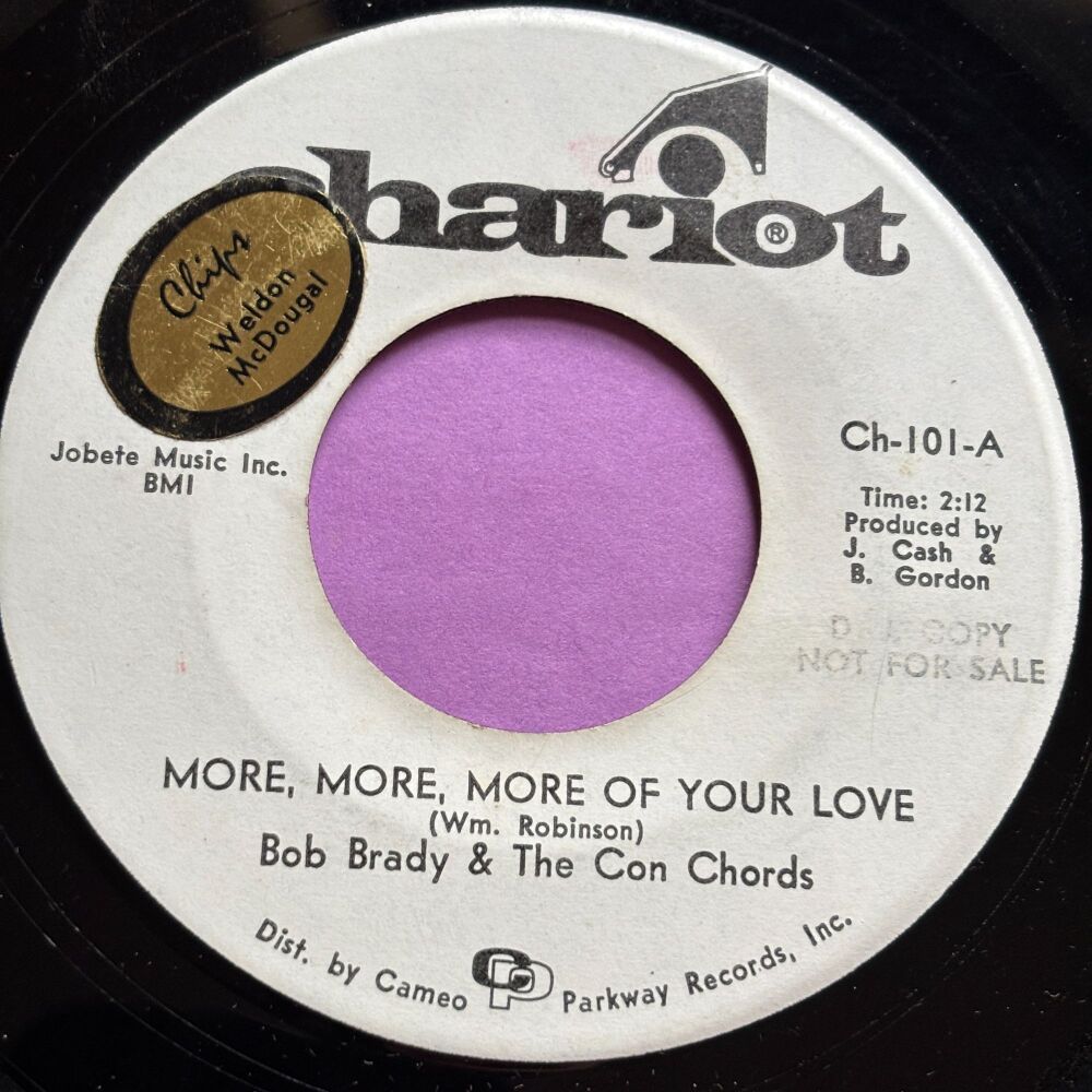Bob Brady & The Con Chords-More more more of your love-Chariot WD stkr E+