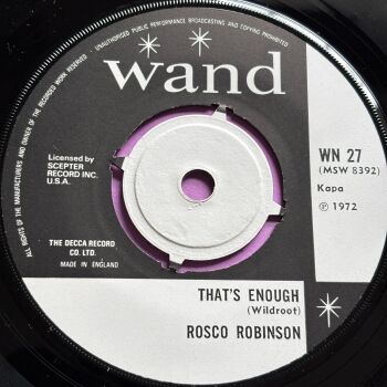 Rosco Robinson-That's enough-UK Wand E+