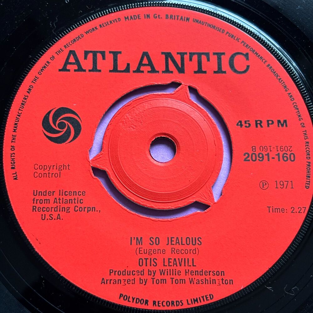 Otis Leavill-I'm so jealous-UK Atlantic E+