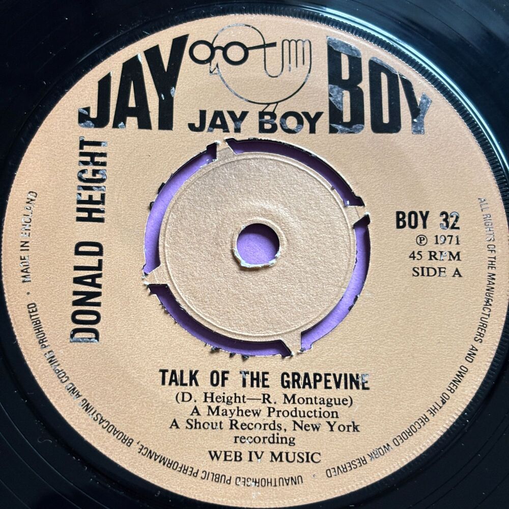 Donald Height-Talk of the grapevine-UK Jay Boy E+
