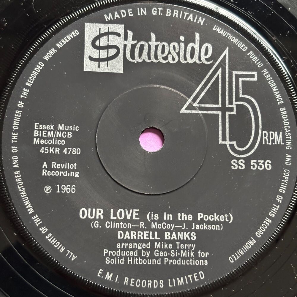 Darrell Banks-Our love/ Open the door to your heart-UK Stateside E+
