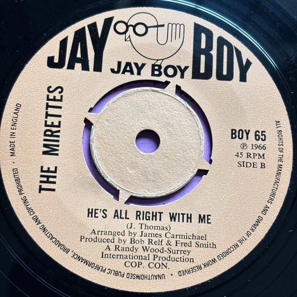 Mirettes-He's all right with me-UK Jay Boy M-
